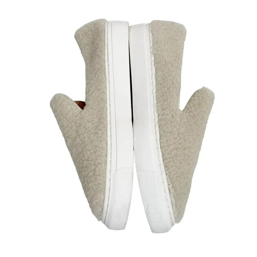 STEVEN NEW YORK Kimbel Faux Shearling Slip-on Sneaker in Natural